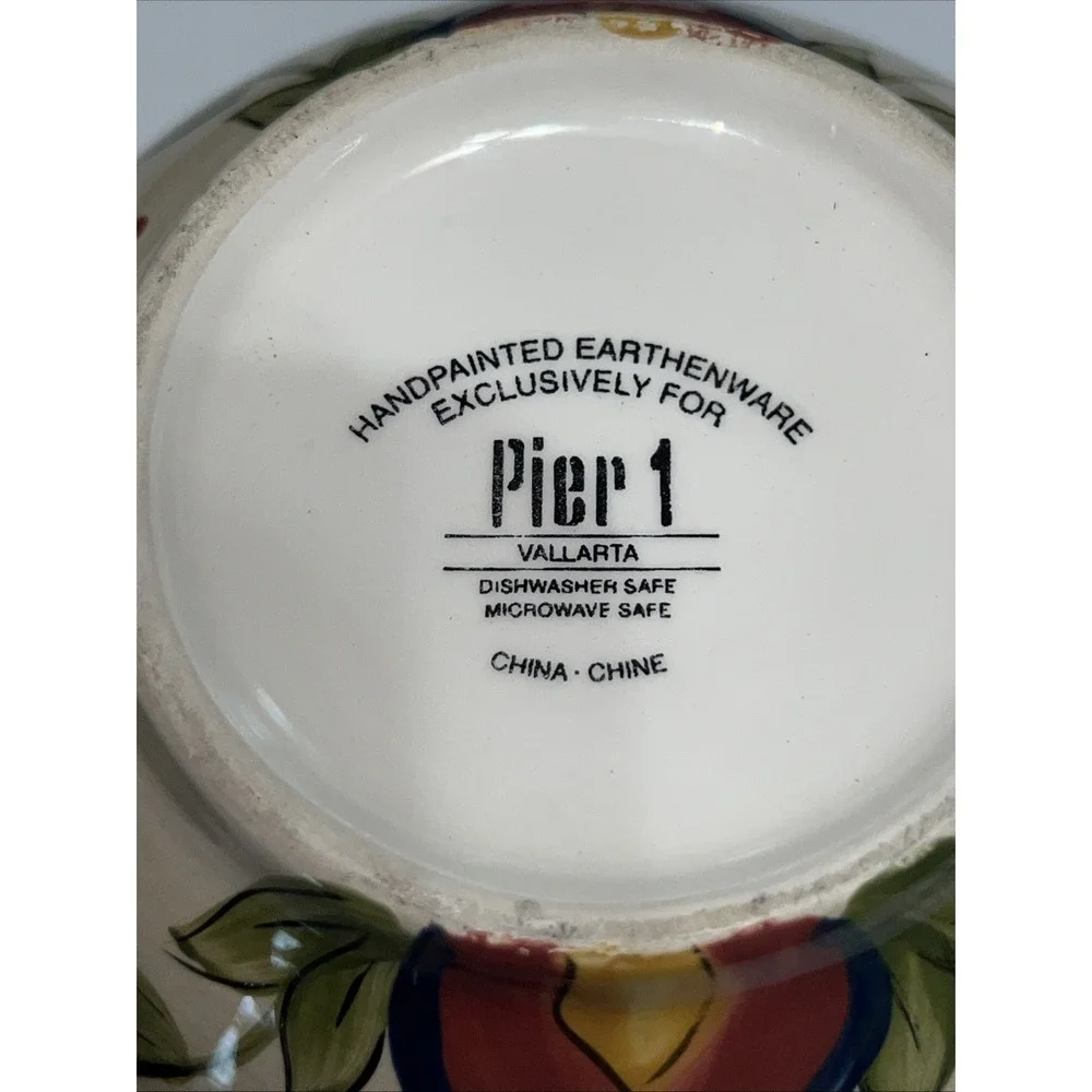 Vintage Pier 1 Vallarta 6-Piece Earthenware Place Setting Hand painted Retired